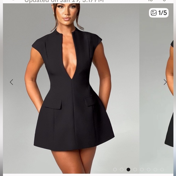Baby Boo Dresses & Skirts - Baby Boo Blazer Style Deep V Fit & Flare Mini Cocktail Dress, Size XXL